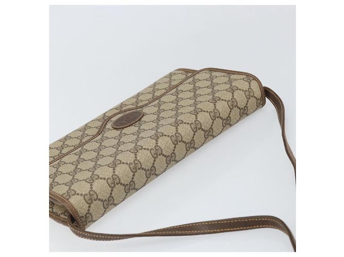 Gucci Borsa a Spalla GG Supreme PVC Beige Oro Auth ka2051 D'oro - vista 6