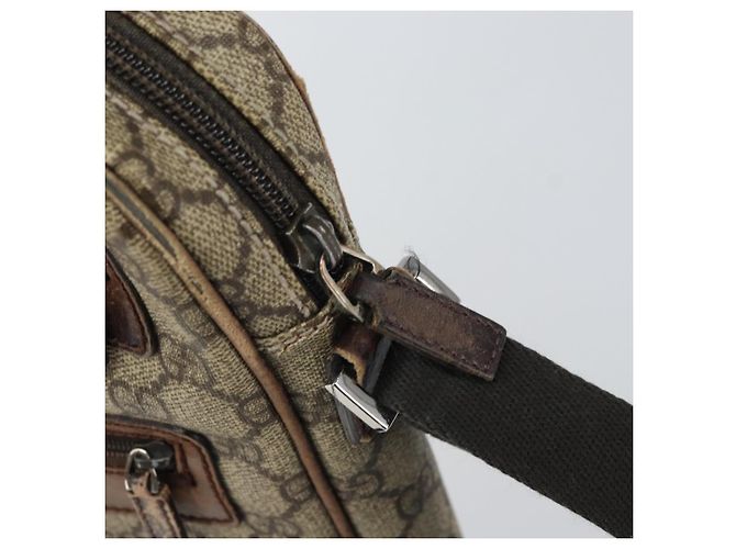 Gucci Bolso de Hombro GG Supreme de PVC Cuero Beige 92551 Auth ka2120 - vista 14