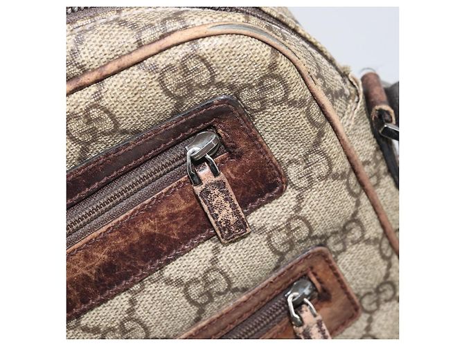 Gucci Bolso de Hombro GG Supreme de PVC Cuero Beige 92551 Auth ka2120 - vista 21