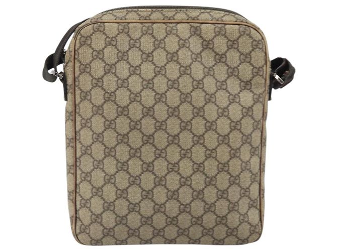 Gucci Bolso de Hombro GG Supreme de PVC Cuero Beige 92551 Auth ka2120 - vista 3