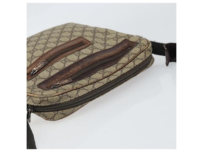 Gucci Bolso de Hombro GG Supreme de PVC Cuero Beige 92551 Auth ka2120 - vista 6