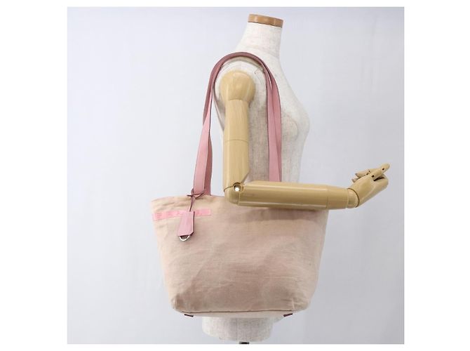 Prada Tote Bag aus Canvas Rosa Silber Auth bs33108 Pink - Ansicht 21