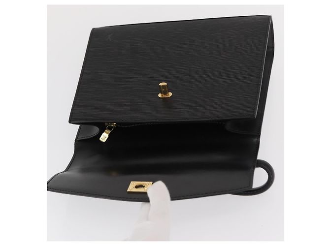 LOUIS VUITTON Borsa a Mano Epi Malesherbes Nera M52372 LV Auth 170100 Nero - vista 18