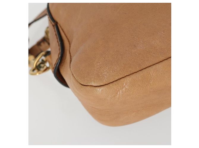 Chloé Borsa a Spalla Chloe in Pelle Beige Oro Auth BA10274 D'oro - vista 11