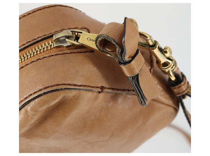 Chloé Borsa a Spalla Chloe in Pelle Beige Oro Auth BA10274 D'oro - vista 14