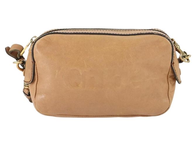Chloé Borsa a Spalla Chloe in Pelle Beige Oro Auth BA10274 D'oro - vista 2