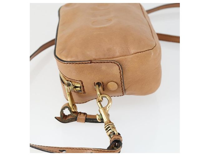 Chloé Borsa a Spalla Chloe in Pelle Beige Oro Auth BA10274 D'oro - vista 5