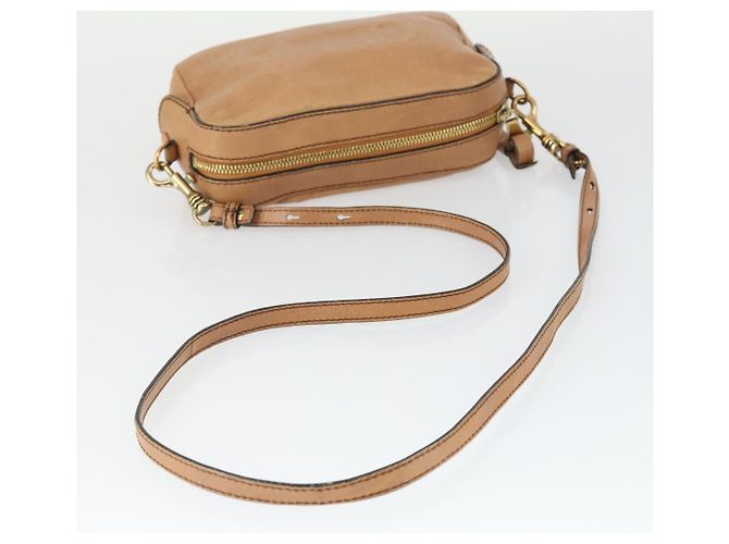 Chloé Borsa a Spalla Chloe in Pelle Beige Oro Auth BA10274 D'oro - vista 7