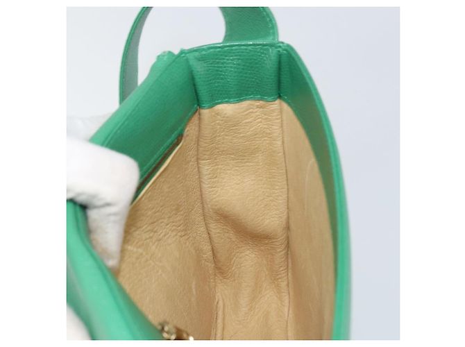 Borsa a Spalla MCM in Pelle Verde Oro Auth BA9971 D'oro - vista 19