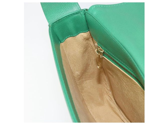 Borsa a Spalla MCM in Pelle Verde Oro Auth BA9971 D'oro - vista 20