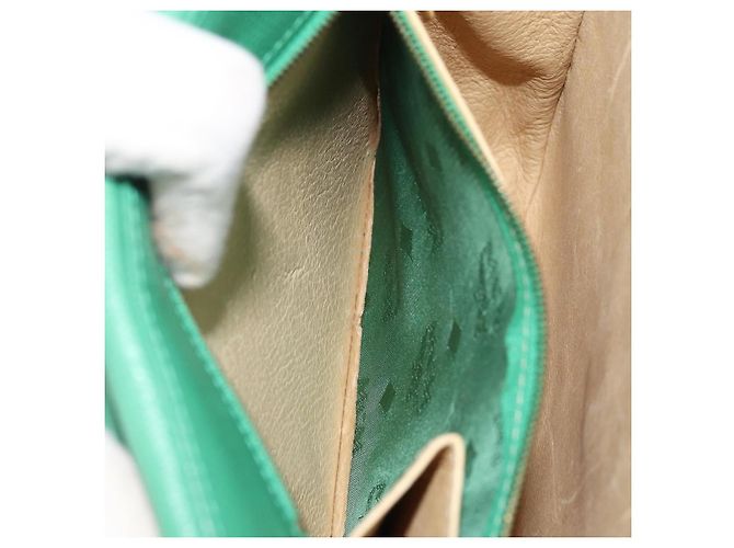 Borsa a Spalla MCM in Pelle Verde Oro Auth BA9971 D'oro - vista 22