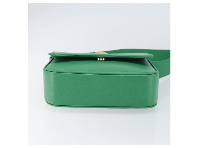 Borsa a Spalla MCM in Pelle Verde Oro Auth BA9971 D'oro - vista 9