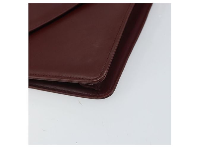 Cartier Borsa a spalla Must Line in pelle Bordeaux oro Auth BA9921 D'oro Bordò - vista 10