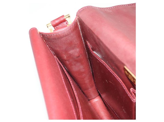 Cartier Borsa a spalla Must Line in pelle Bordeaux oro Auth BA9921 D'oro Bordò - vista 20