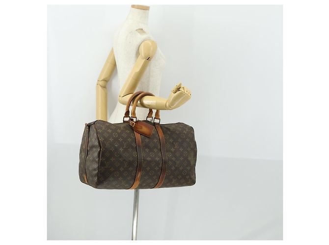 LOUIS VUITTON Monogram Keepall Bandouliere 45 Bolsa Boston M41418 LV Auth 169997 Monograma - vista 25