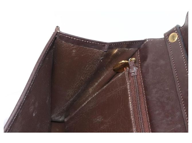 Borsa a Spalla Christian Dior in Pelle Marrone Oro Auth bs33067 D'oro - vista 19