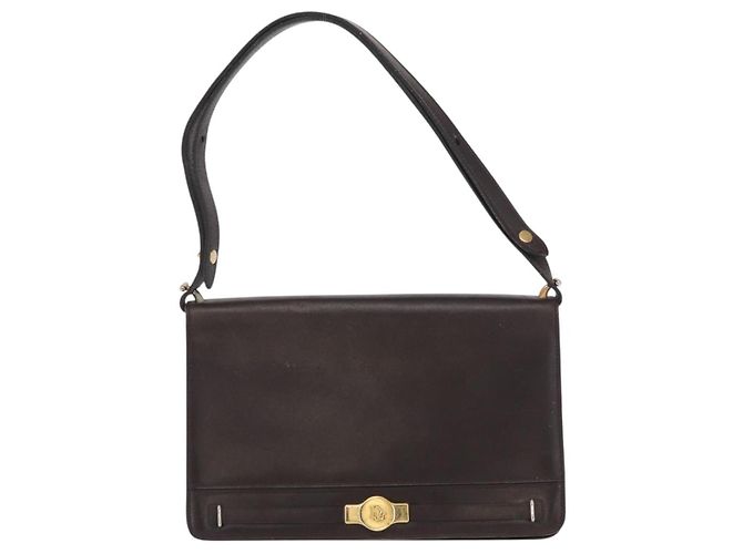 Borsa a Spalla Christian Dior in Pelle Marrone Oro Auth bs33067 D'oro - vista 2