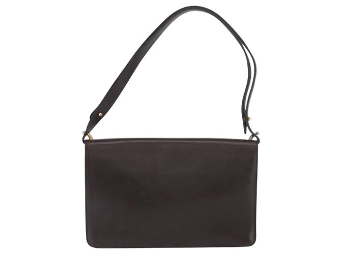 Borsa a Spalla Christian Dior in Pelle Marrone Oro Auth bs33067 D'oro - vista 3