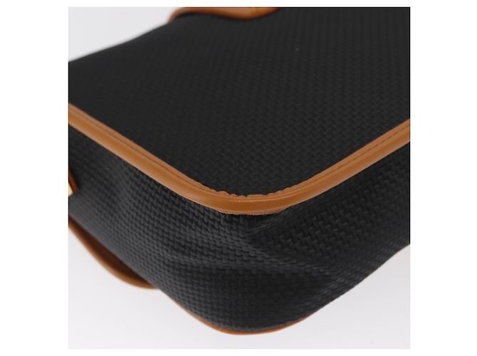 SAINT LAURENT Borsa a Spalla in Tela Rivestita Nera Oro Auth 170468 Nero D'oro - vista 12