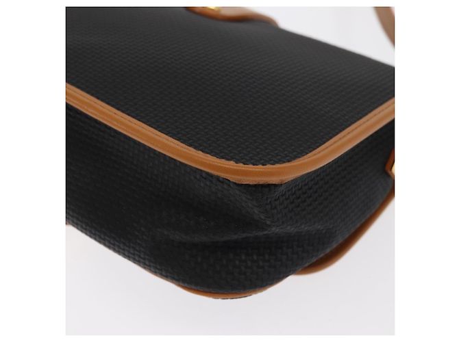 SAINT LAURENT Borsa a Spalla in Tela Rivestita Nera Oro Auth 170468 Nero D'oro - vista 13