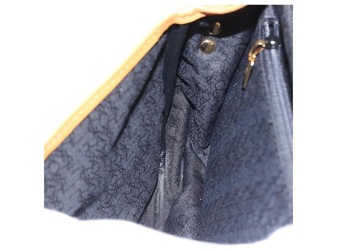 SAINT LAURENT Borsa a Spalla in Tela Rivestita Nera Oro Auth 170468 Nero D'oro - vista 19
