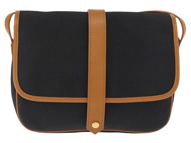 SAINT LAURENT Borsa a Spalla in Tela Rivestita Nera Oro Auth 170468 Nero D'oro - vista 2