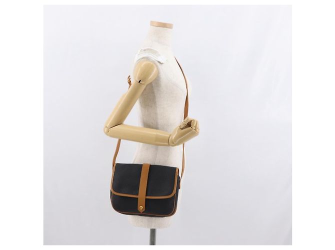 SAINT LAURENT Borsa a Spalla in Tela Rivestita Nera Oro Auth 170468 Nero D'oro - vista 22