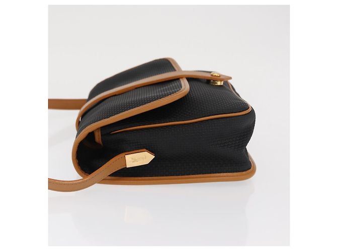 SAINT LAURENT Borsa a Spalla in Tela Rivestita Nera Oro Auth 170468 Nero D'oro - vista 5