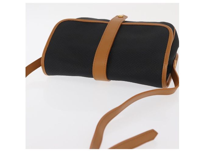SAINT LAURENT Borsa a Spalla in Tela Rivestita Nera Oro Auth 170468 Nero D'oro - vista 6