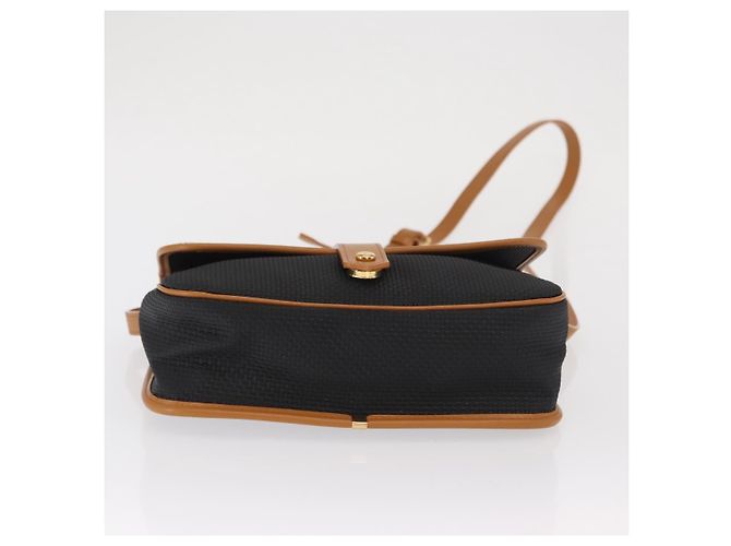 SAINT LAURENT Borsa a Spalla in Tela Rivestita Nera Oro Auth 170468 Nero D'oro - vista 9