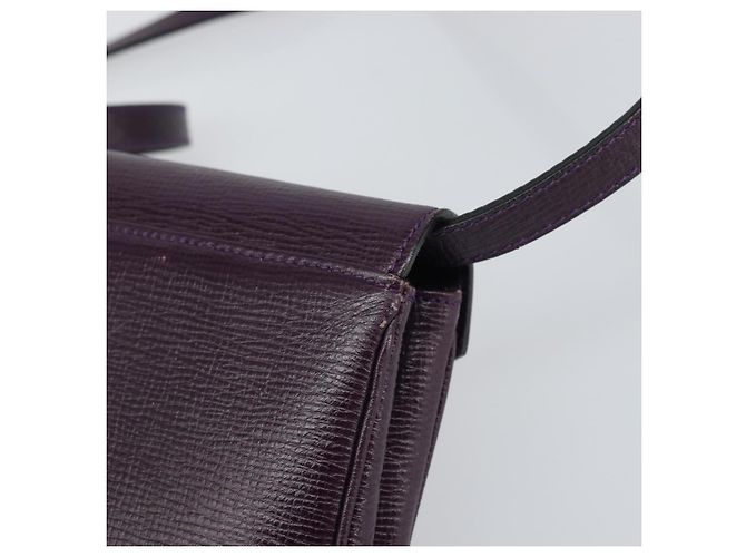 Céline Borsa a Spalla CELINE Circle in Pelle Viola Oro Auth 159845V D'oro Porpora - vista 14