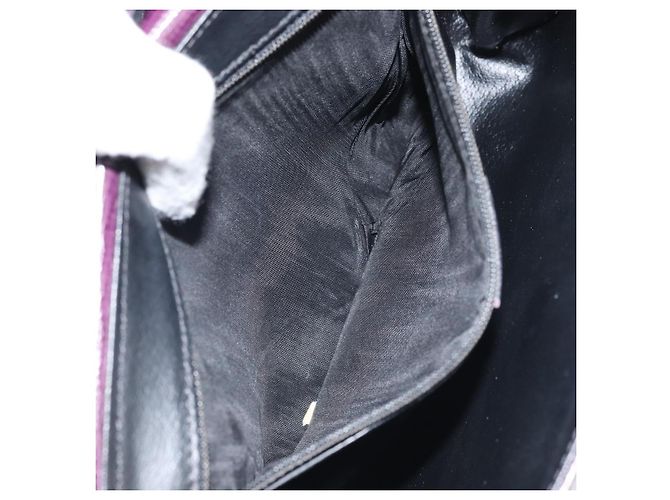 Céline Borsa a Spalla CELINE Circle in Pelle Viola Oro Auth 159845V D'oro Porpora - vista 22