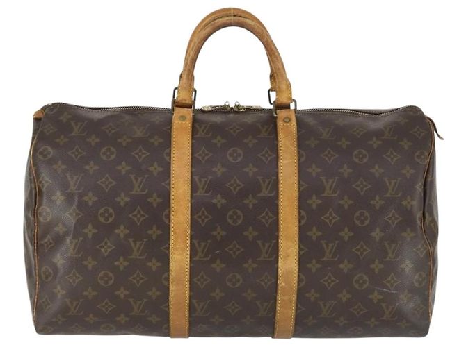 LOUIS VUITTON Borsa Boston Monogram Keepall 50 M41426 LV Auth 166549 Monogramma - vista 2