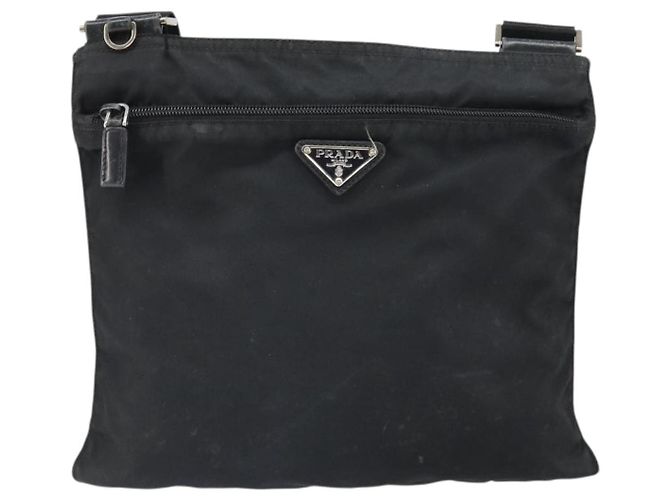 Borsa a Spalla PRADA Nylon Nero Argento Autentica 169384 - vista 2