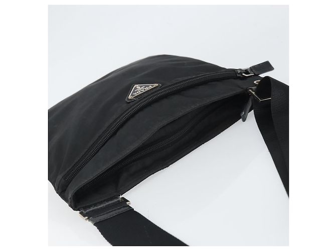 Borsa a Spalla PRADA Nylon Nero Argento Autentica 169384 - vista 6