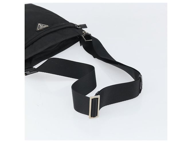 Borsa a Spalla PRADA Nylon Nero Argento Autentica 169384 - vista 7