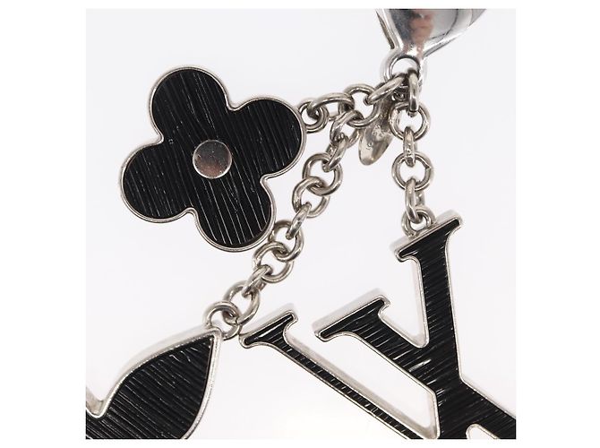 LOUIS VUITTON Bijusac Fleur Deux Charm metallo Argento M65084 LV Auth bs32992 - vista 10