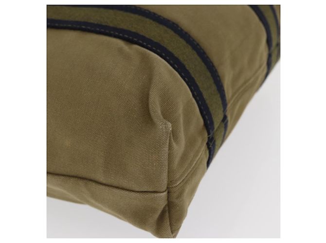 Hermès HERMES Fourre Tout Cabass Hand Bag Canvas Khaki Auth 163450 - view 10