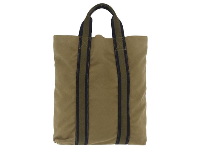 Hermès HERMES Fourre Tout Cabass Hand Bag Canvas Khaki Auth 163450 - view 3