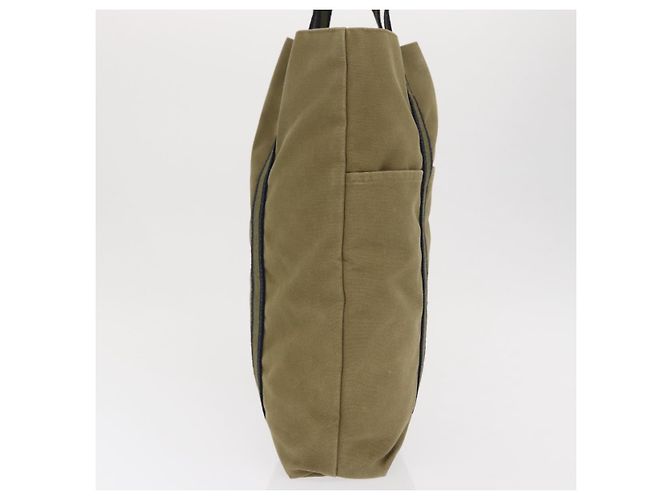 Hermès HERMES Fourre Tout Cabass Hand Bag Canvas Khaki Auth 163450 - view 5