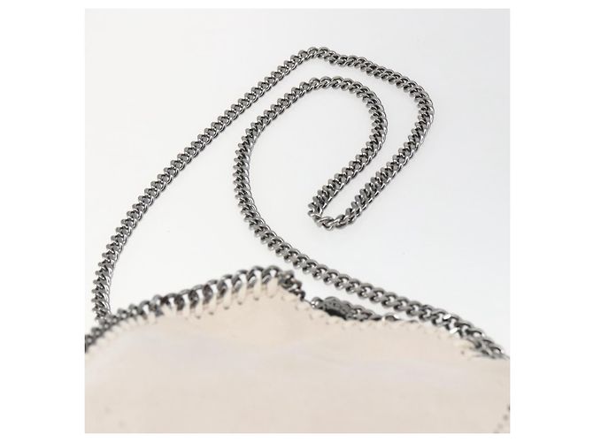 Autre Marque Bolso Falabella Chain Stella McCartney de poliéster 2en1 Blanco 495151 Auth BA10096 Plata - vista 10