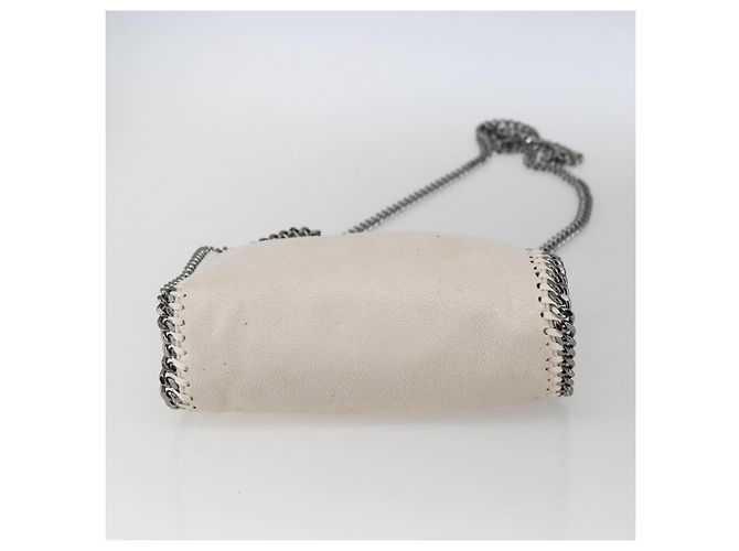 Autre Marque Bolso Falabella Chain Stella McCartney de poliéster 2en1 Blanco 495151 Auth BA10096 Plata - vista 11