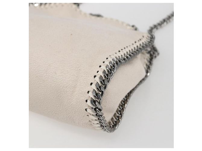 Autre Marque Bolso Falabella Chain Stella McCartney de poliéster 2en1 Blanco 495151 Auth BA10096 Plata - vista 12