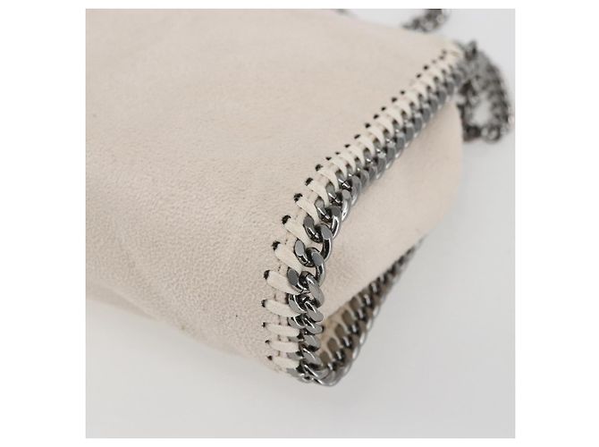Autre Marque Bolso Falabella Chain Stella McCartney de poliéster 2en1 Blanco 495151 Auth BA10096 Plata - vista 14