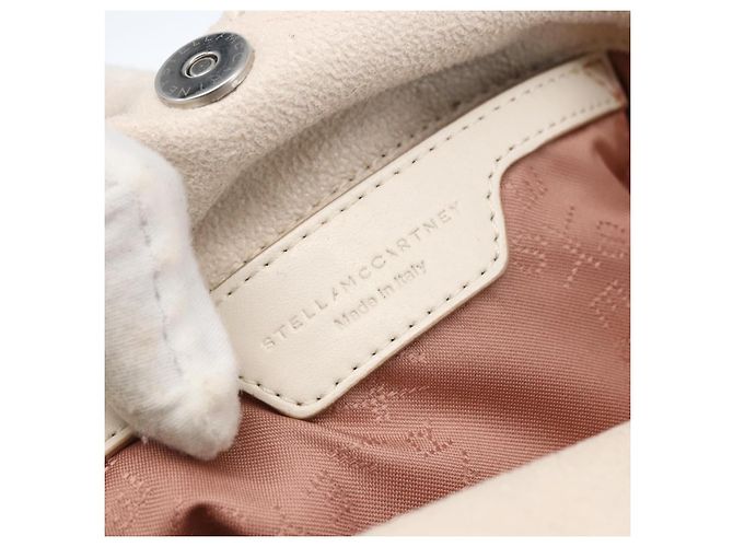 Autre Marque Bolso Falabella Chain Stella McCartney de poliéster 2en1 Blanco 495151 Auth BA10096 Plata - vista 16