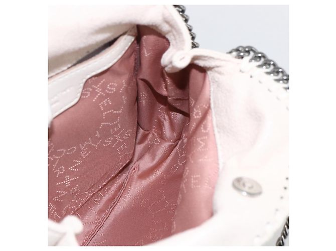 Autre Marque Bolso Falabella Chain Stella McCartney de poliéster 2en1 Blanco 495151 Auth BA10096 Plata - vista 18