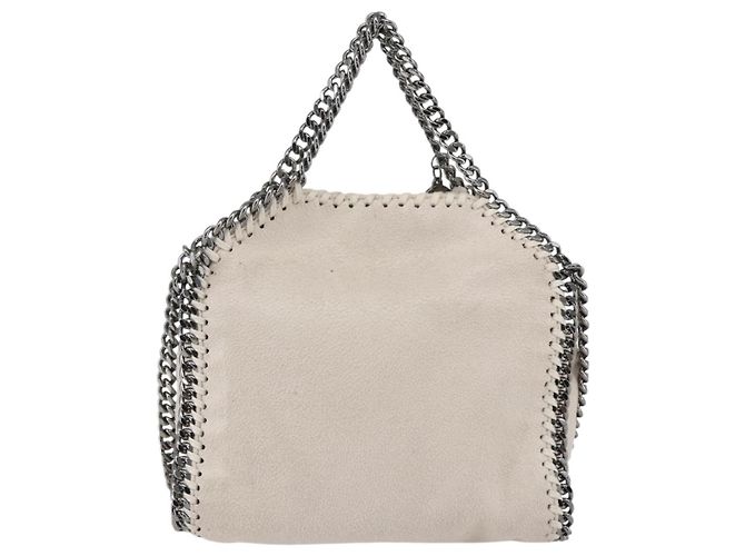 Autre Marque Bolso Falabella Chain Stella McCartney de poliéster 2en1 Blanco 495151 Auth BA10096 Plata - vista 3