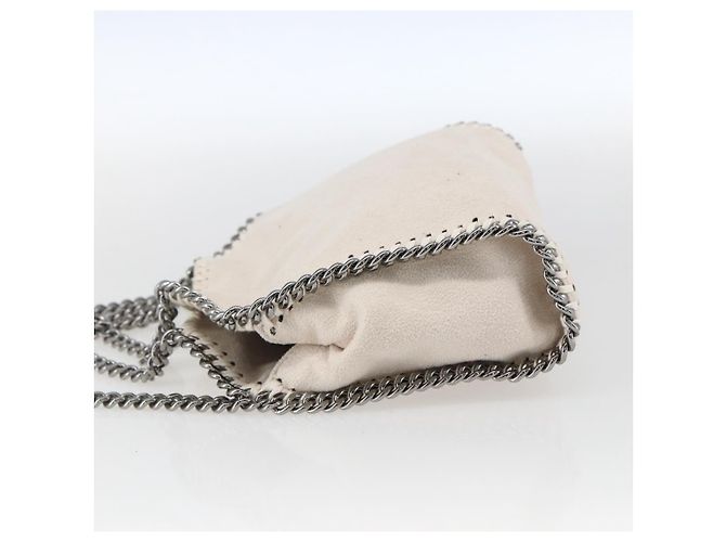 Autre Marque Bolso Falabella Chain Stella McCartney de poliéster 2en1 Blanco 495151 Auth BA10096 Plata - vista 4