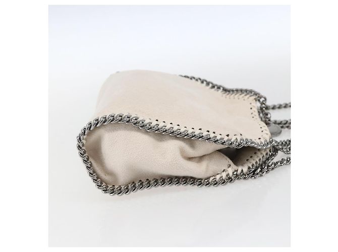 Autre Marque Bolso Falabella Chain Stella McCartney de poliéster 2en1 Blanco 495151 Auth BA10096 Plata - vista 5
