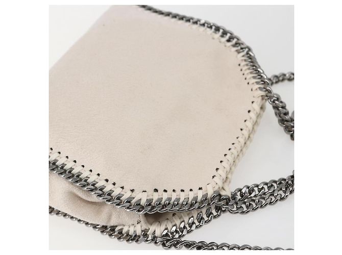 Autre Marque Bolso Falabella Chain Stella McCartney de poliéster 2en1 Blanco 495151 Auth BA10096 Plata - vista 6